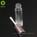 Botella de vidrio cosmética 10ml de brillo de labios de oro vacío